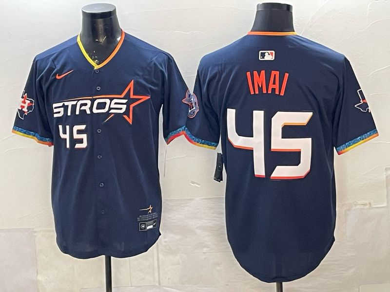 Men 2026 Houston Astros #45 Imai blue 4th generations Nike MLB Jersey style 01